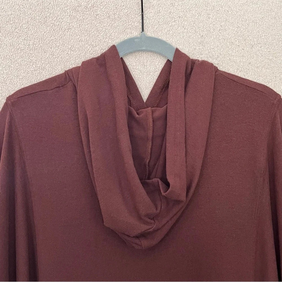 Michael Stars Emmy Hooded Sweatshirt-Hoodie Pullover-Women’s 2X-Maroon-Burgundy - Picture 6 of 15